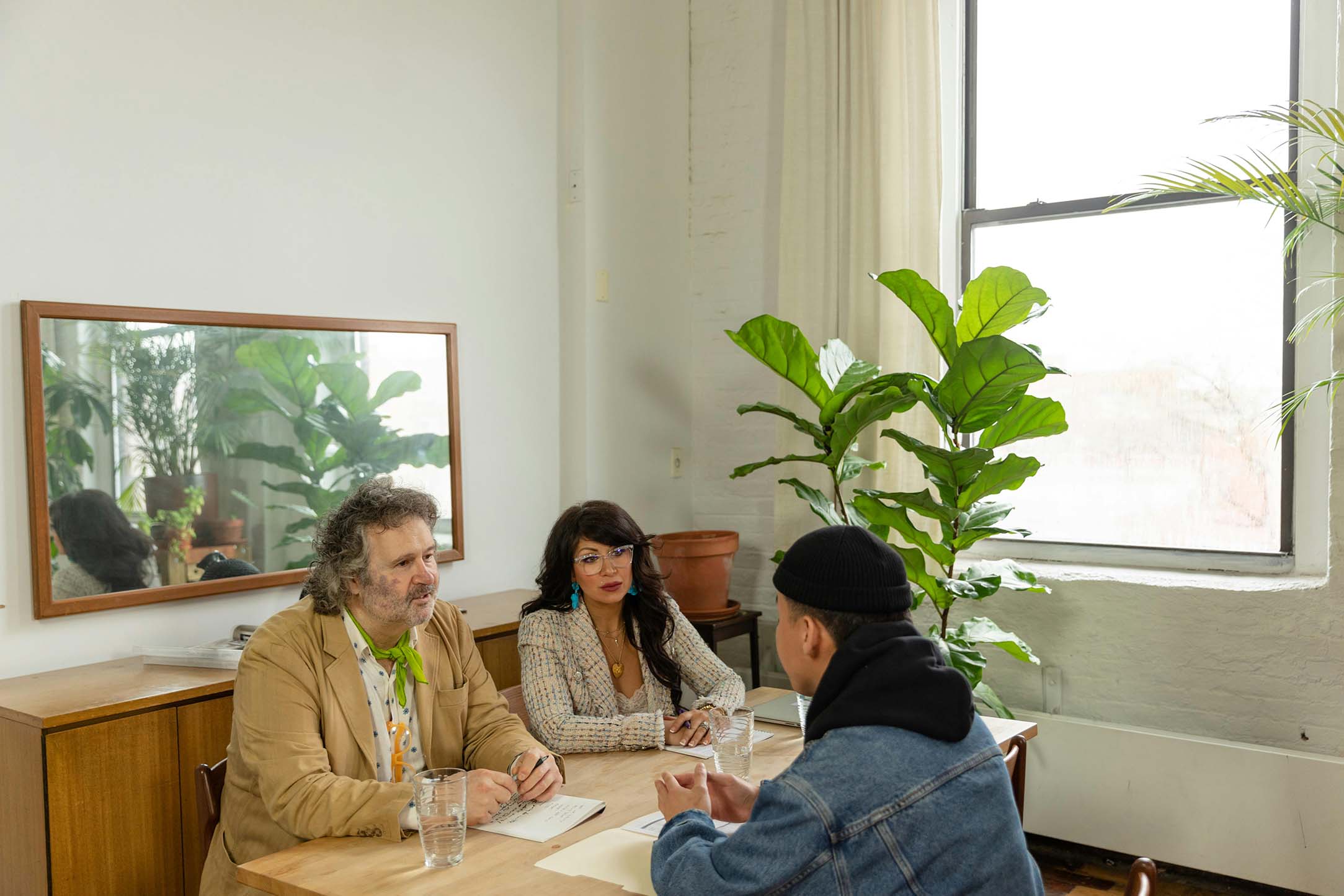 Potential client explaining their accounts to business owners